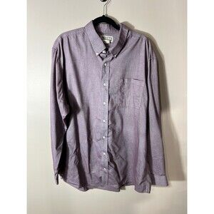 Duluth Trading Co 2 XL Tall Oxford Work Shirt Purple Red Cotton Button Down